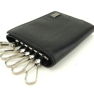 Dunhill Key holder Black Silver Women Authentic secondhand